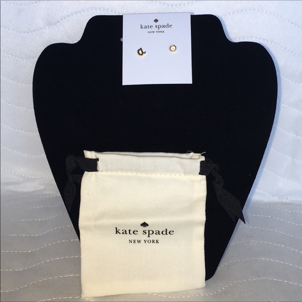 NWT Kate Spade ♠️ New York “a” Set Stud Earrings - Picture 2 of 7